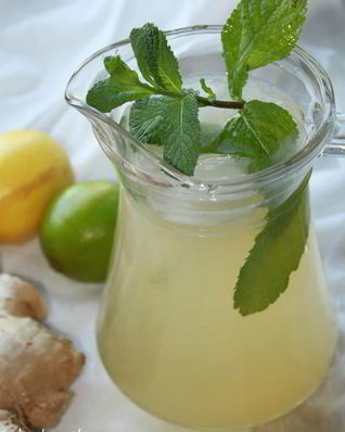Лимонно-имбирный прохлаждающий напиток