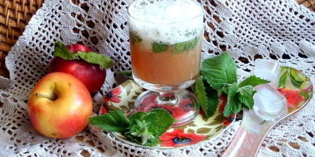 мятный напиток на сыворотке