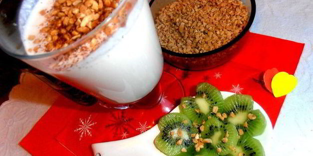 творожный коктейль на завтрак