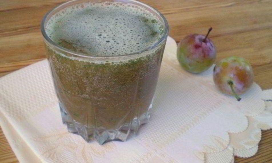 Рецепт зеленый коктейль со сливой