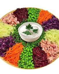 Салаты с колбасой