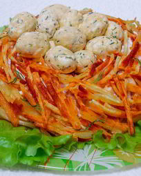 Салаты с шампиньонами