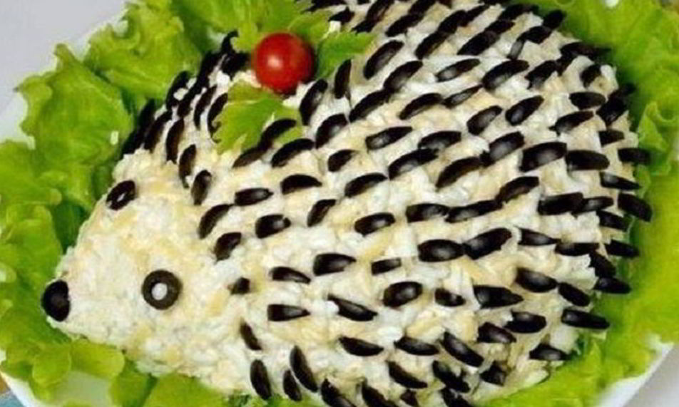 Рецепт салат ежик