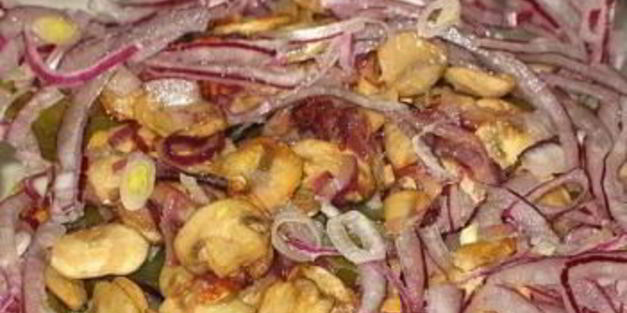 салат грибы на поляне