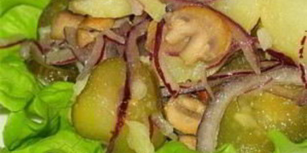 салат грибы на поляне