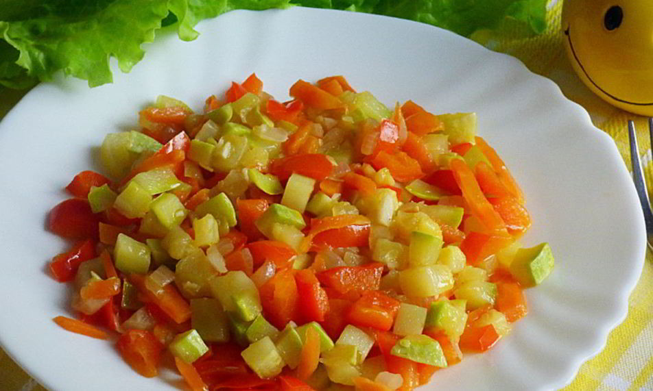 Рецепт салат из кабачков и болгарского перца