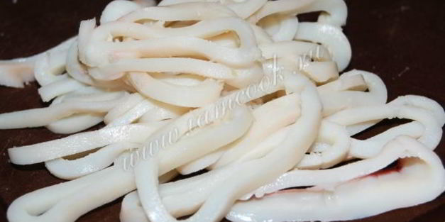 салат из кальмаров с морковью