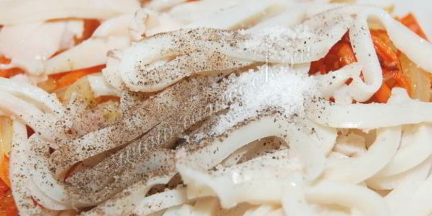 салат из кальмаров с морковью