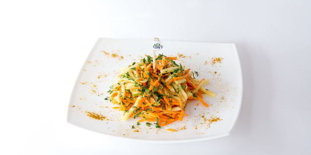 салат из моркови с грушей