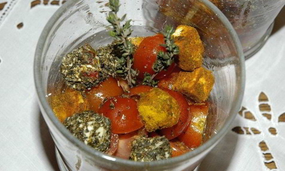 Рецепт салат из перца с фетой и помидорами