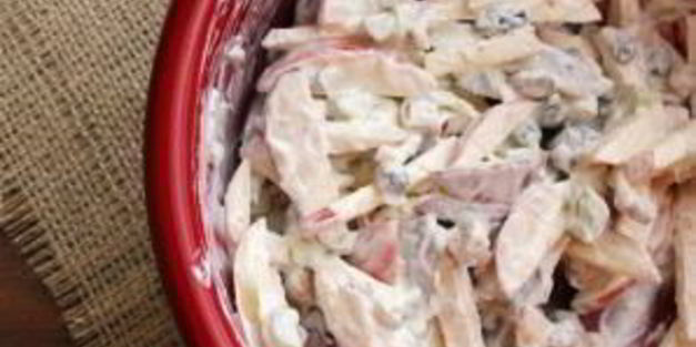 салат из свежих яблок