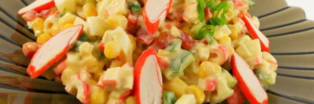 Салат Мозаика с крабовыми палочками