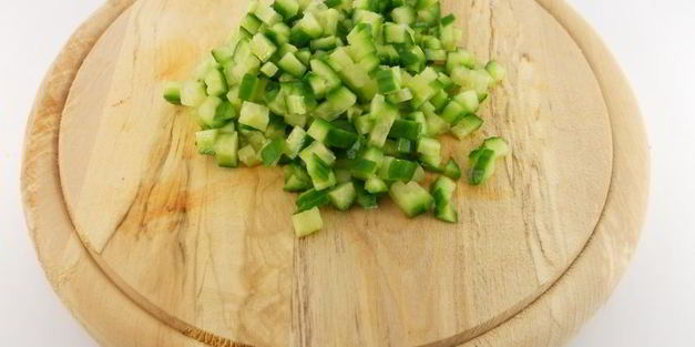 салат мозаика с крабовыми палочками