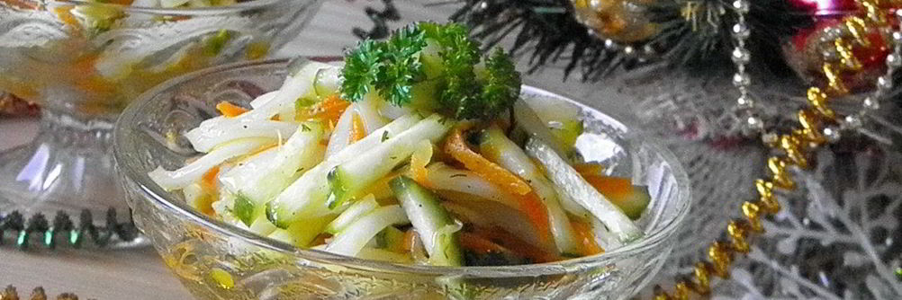 Салат Новогодний с кальмарами