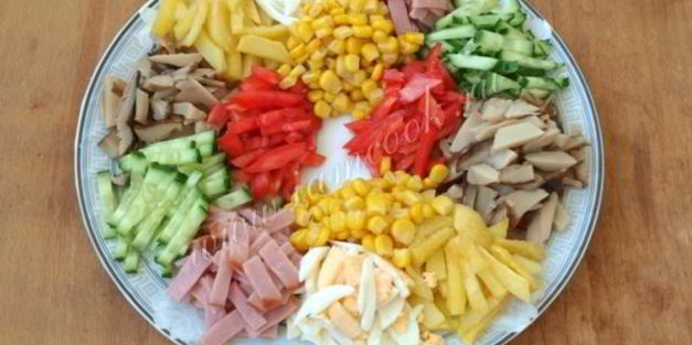 салат радуга