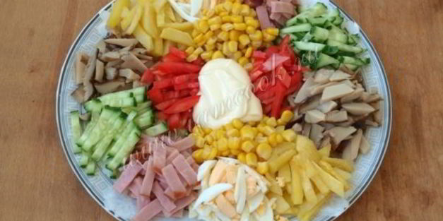 салат радуга