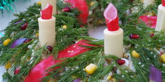 салат рождественский венок