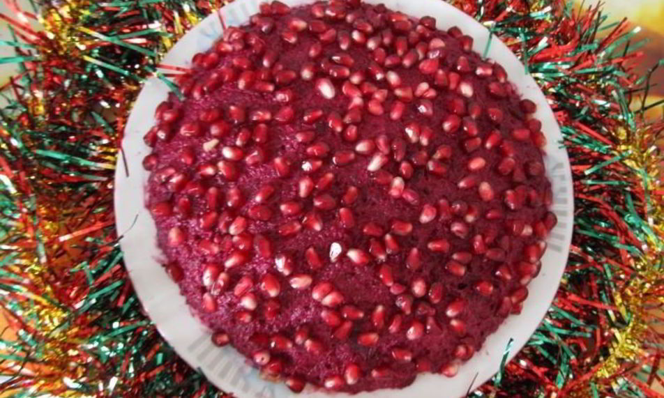 Рецепт салат рубин с гранатом
