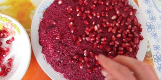 салат рубин с гранатом