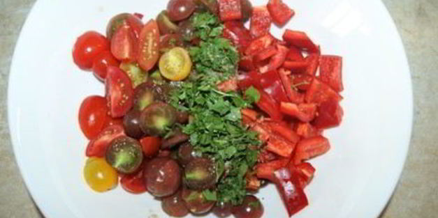 салат с баклажанами и брынзой