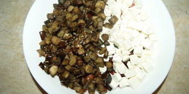 салат с баклажанами и брынзой
