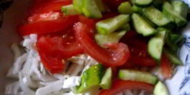 салат с лисичками и картофелем