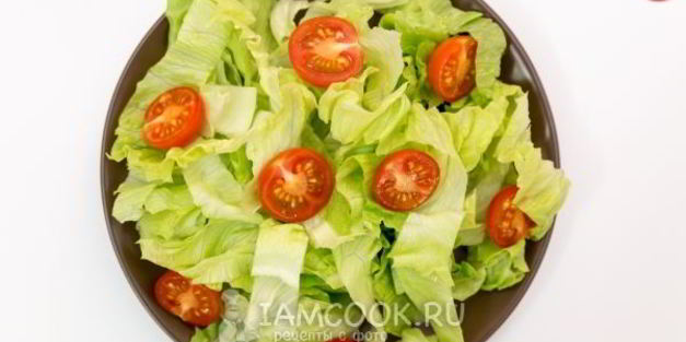 салат с пармской ветчиной