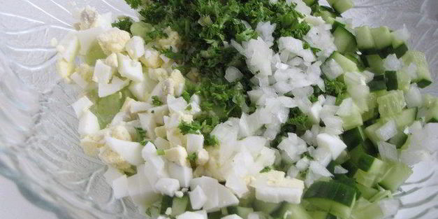 салат с печенью трески