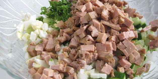 салат с печенью трески