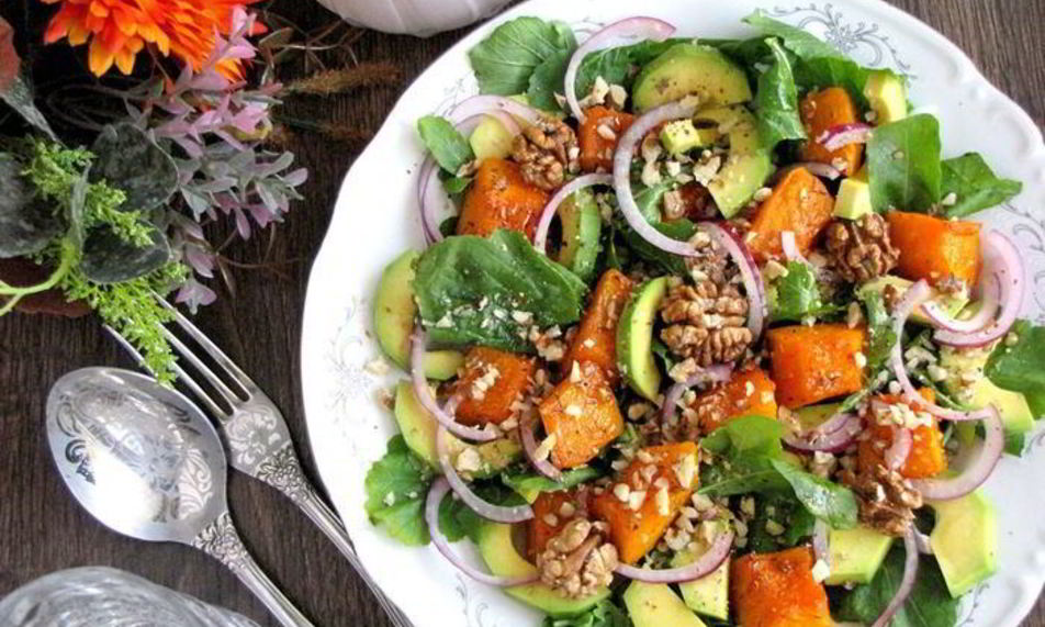 Рецепт салат с пряной тыквой
