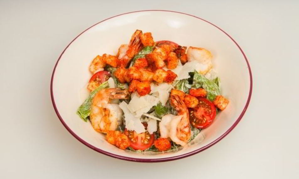 Рецепт салат цезарь с креветками