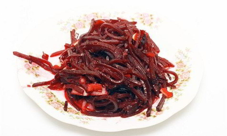 Рецепт свекла с хреном и красным луком