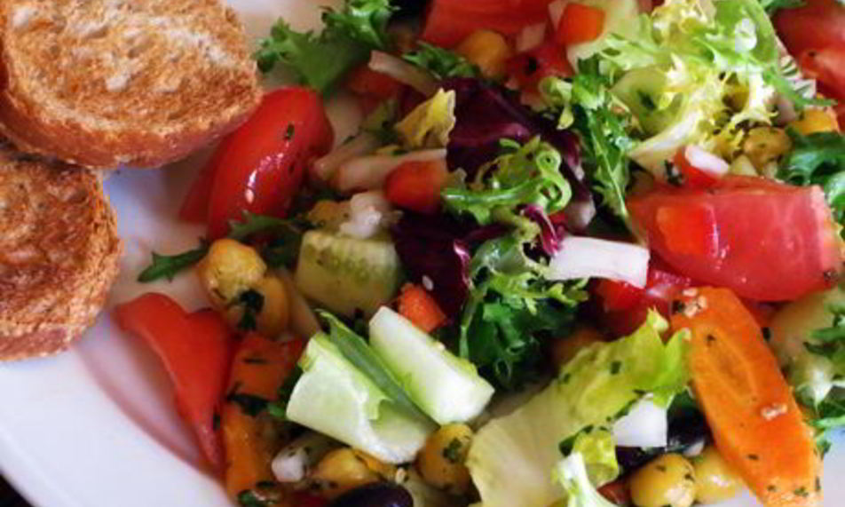 Рецепт теплый салат с нутом