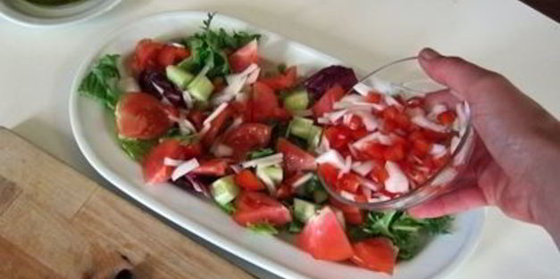 теплый салат с нутом