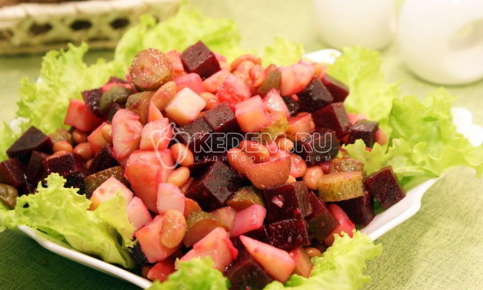 Рецепт винегрет с фасолью