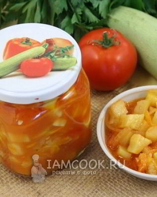 Закусочный салат из кабачков на зиму