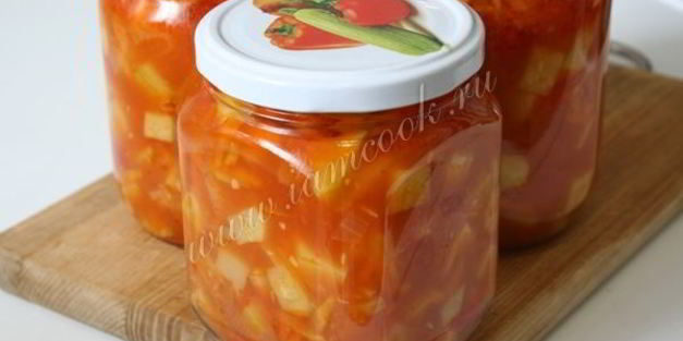 закусочный салат из кабачков на зиму