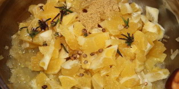 апельсиново-медовый соус с кориандром