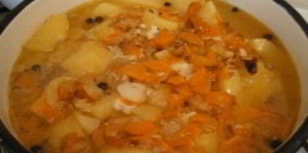 картофельный соус с курицей