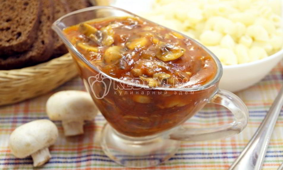 Рецепт постный грибной соус