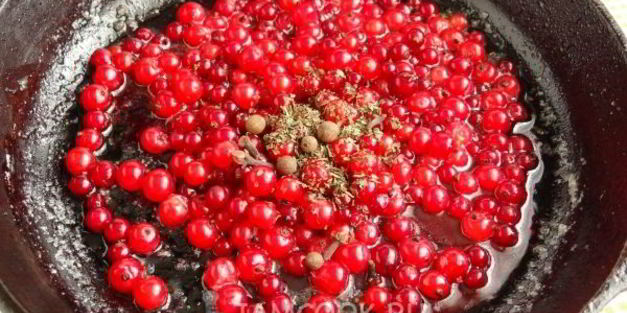 соус из красной смородины с мятой