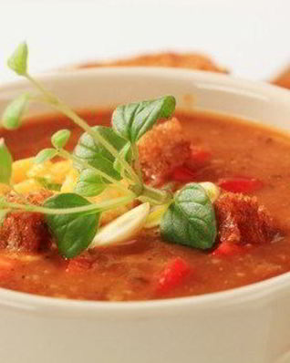 Африканский ореховый суп с красными перцами