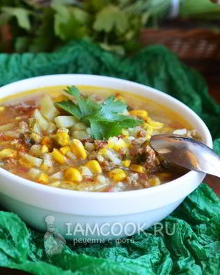 Арабский суп с кукурузой