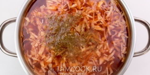 борщ диетический без зажарки