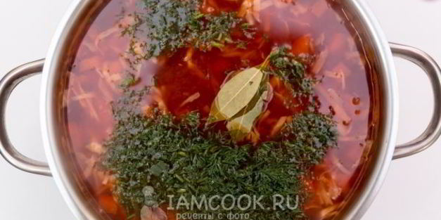 борщ диетический без зажарки