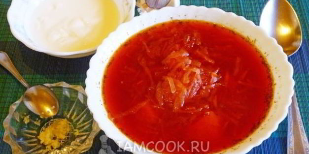 борщ диетический за 20 минут