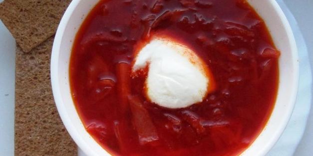 борщ из свинины