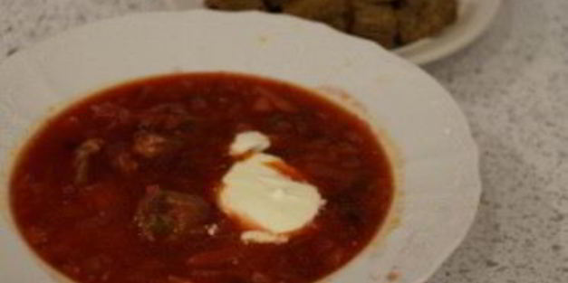 борщ красный из баранины