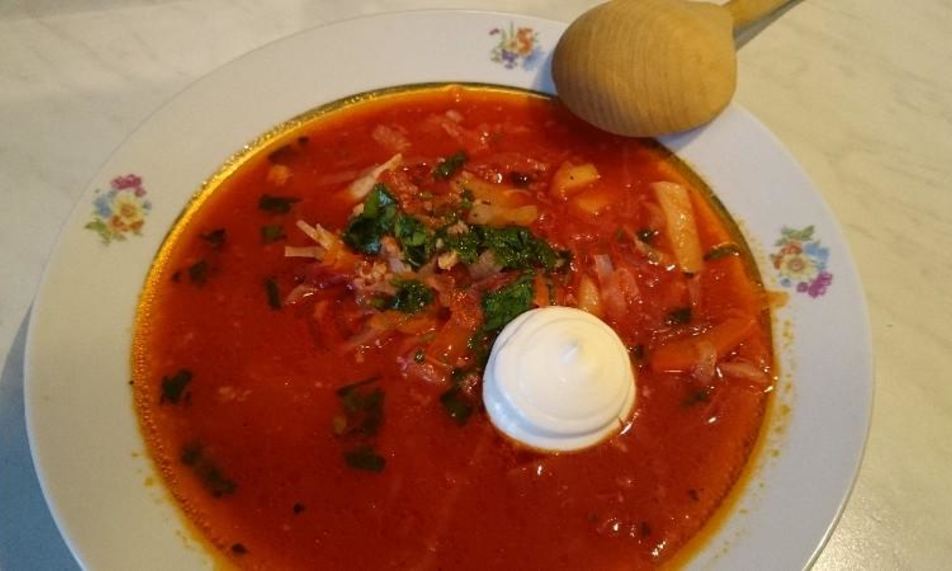 Рецепт борщ на курином бульоне с отварной свеклой