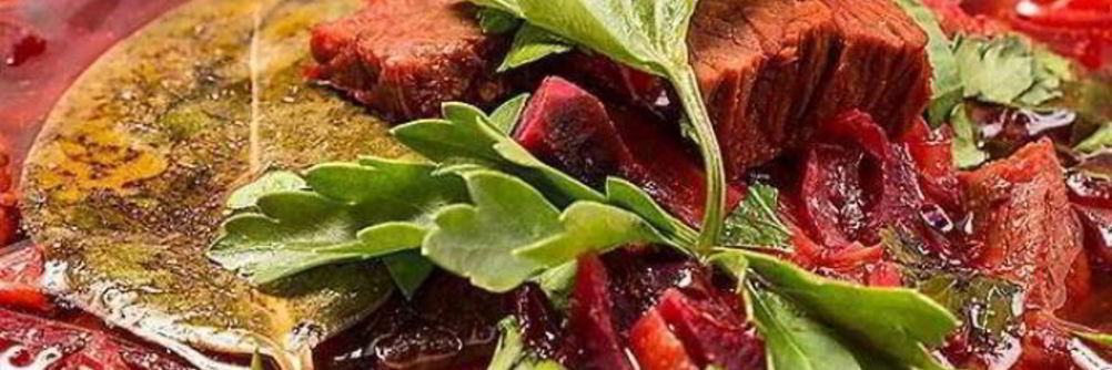 Борщ с чесноком